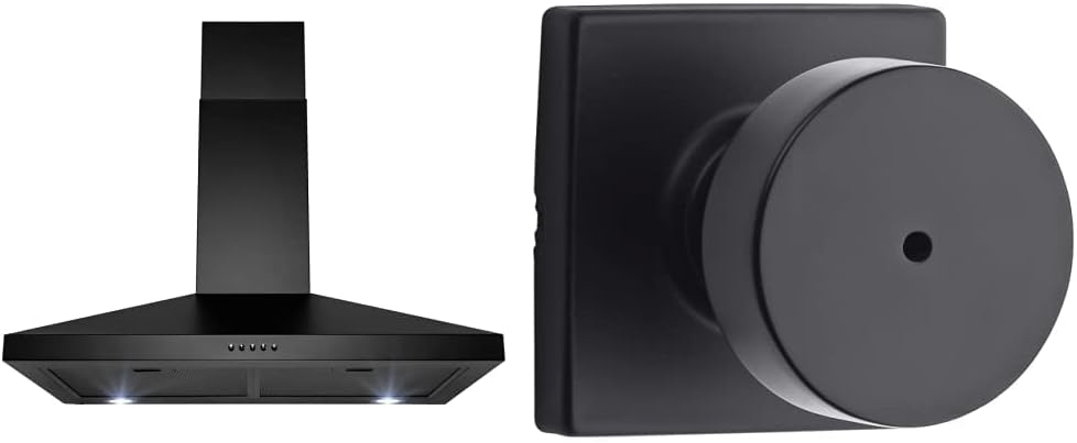 Black Painted Stainless Steel Wall Mount Range Hood with Carbon Filters N860