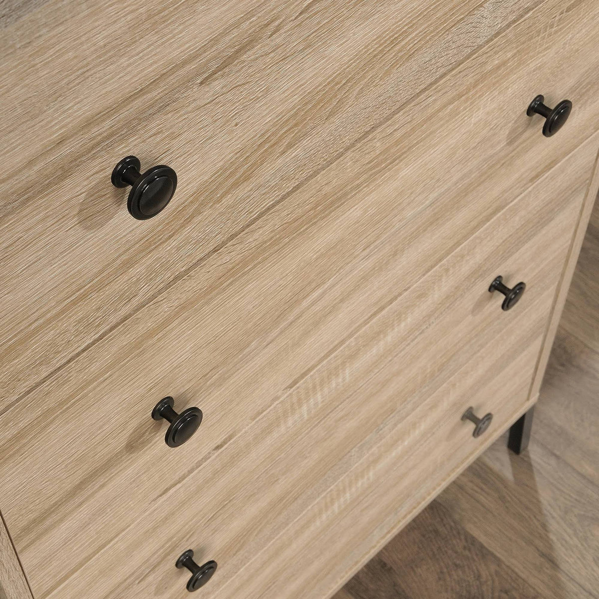4-Drawer Tall Wood Bedroom Chest in Charter Oak T3680