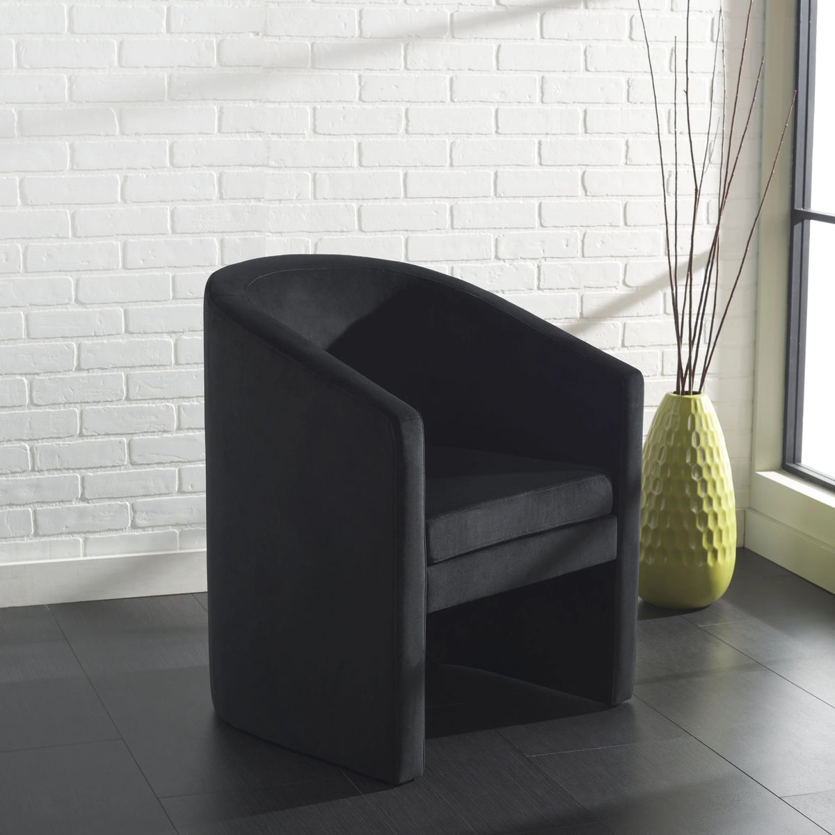 Black Velvet Accent Chairs K64458