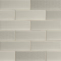Ceramic White Textured Subway Tile K43574
