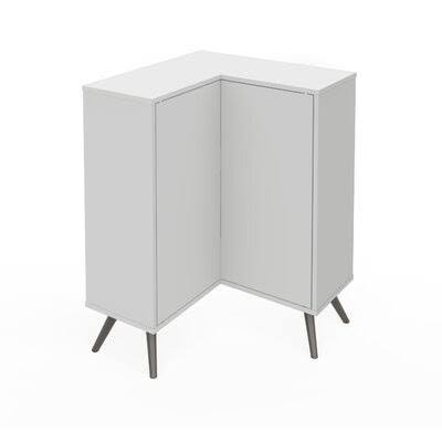 White 2 Door Corner Accent Cabinet O7556