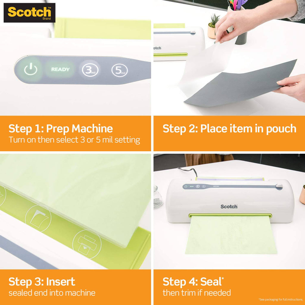 Thermal Laminating Pouches, 8.9 x 11.4-Inches, 3 Mil Thick, 200-Pack, Clear X212