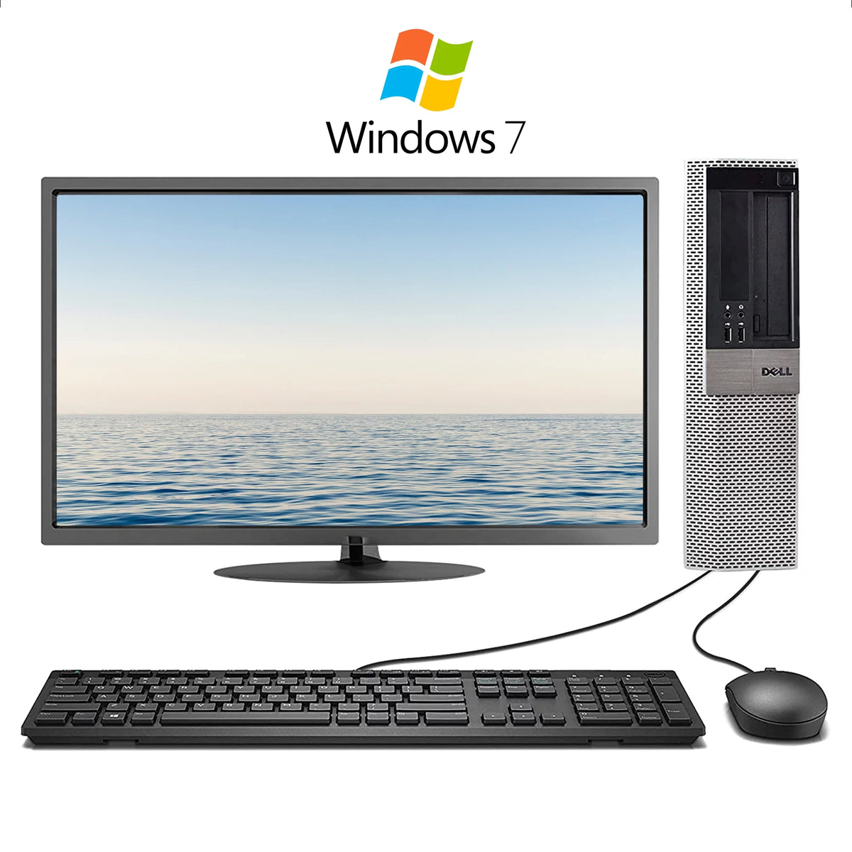 Desktop Computer Tower i5 Dual Core 3.40 Ghz 16GB DDR3 RAM 2TB Hard Drive Windows 10 Pro 64 Bit with 17" LCD Monitor Y277729