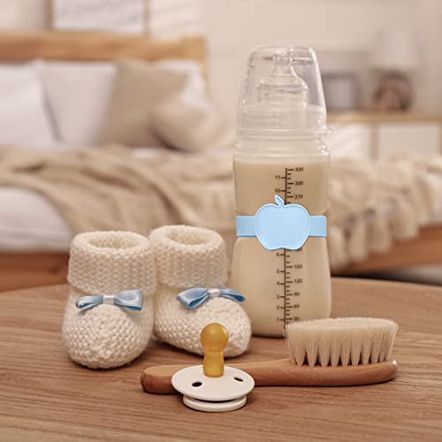 16 Pcs Reusable Waterproof Silicone Baby Bottle Name Labels with Dry Erase Marker L14093