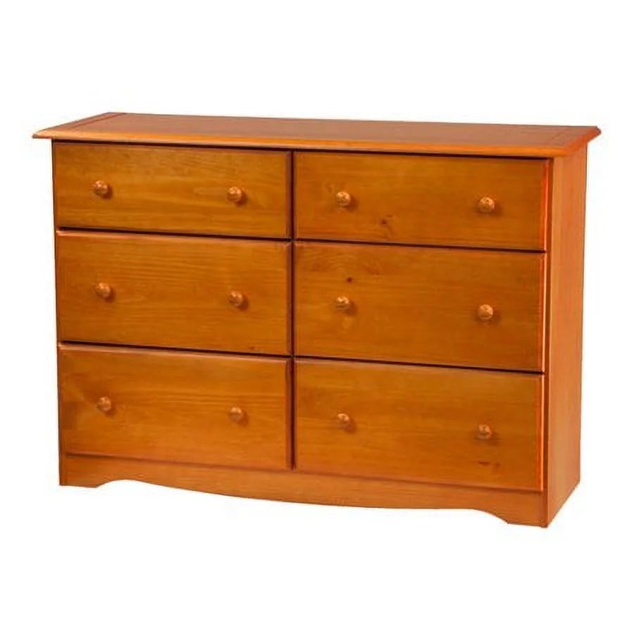 Solid Wood Double Dresser Honey Pine B26618