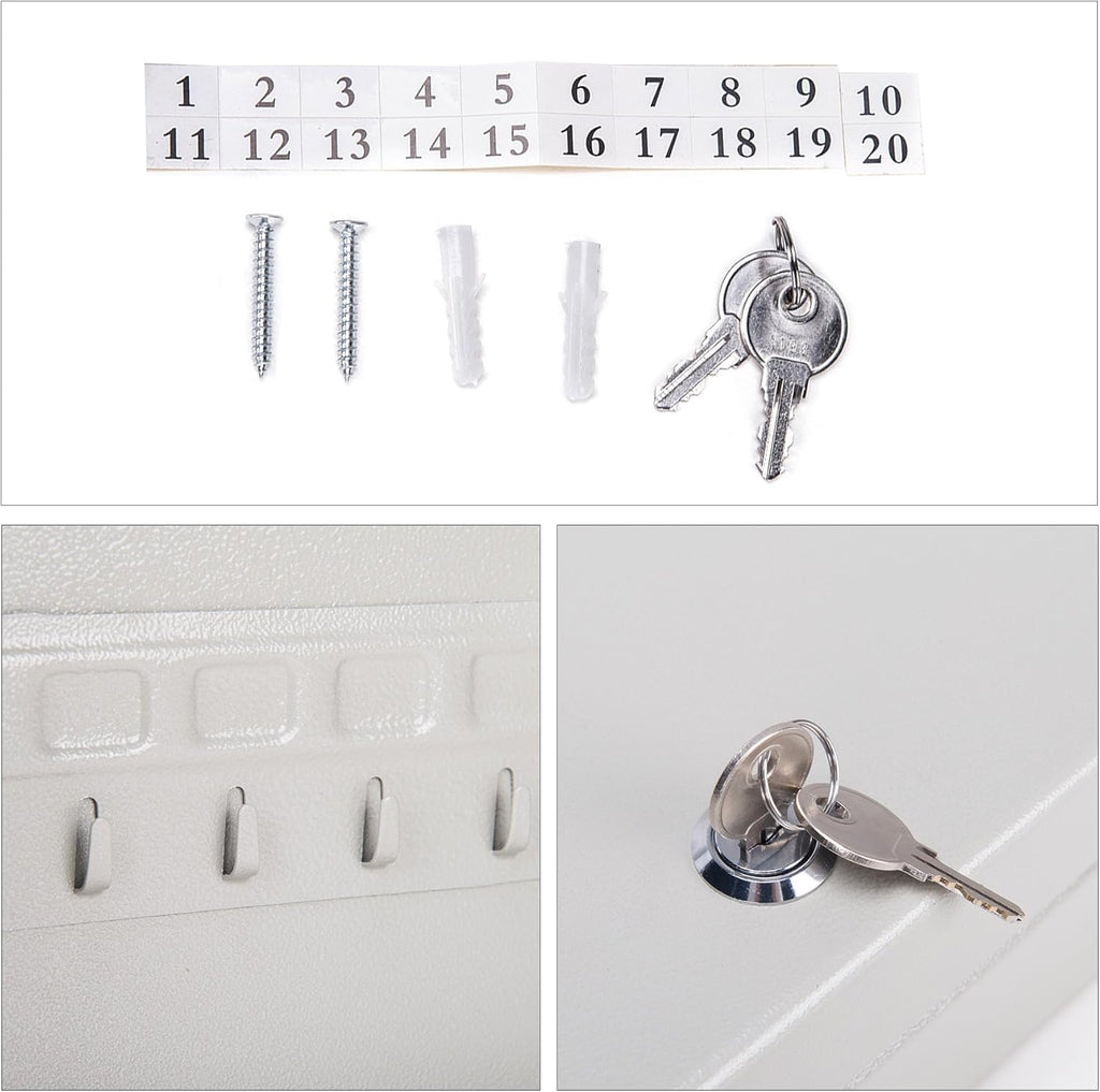 Carbon Steel Key Cabinet Storage Box with Mechanical Lock (20 Keys) A86212