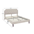 Tufted Upholstered Platform Bed Frame with Adjustable Height Headboard Full Z419571
