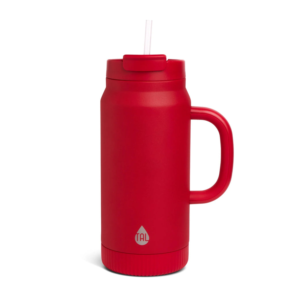 Stainless Steel Tumbler with Straw 64 fl oz Red Y438