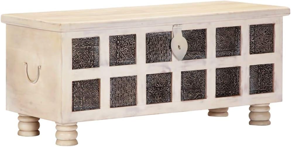 Solid Acacia Wood Storage Chest 43.3"x15.7"x17.7" Q26257