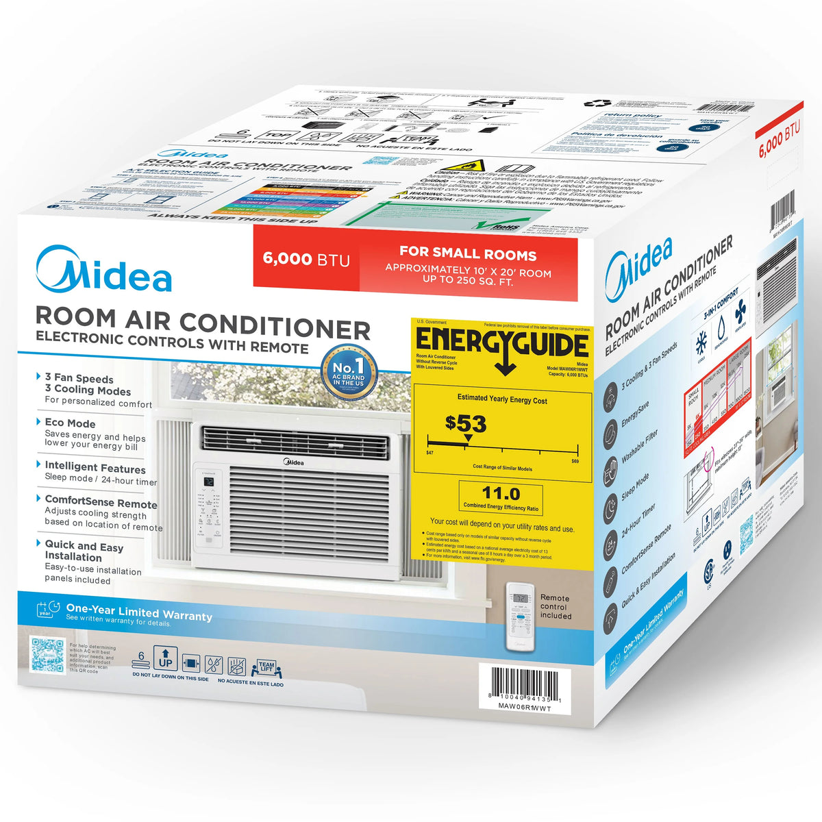 6,000 BTU Window Air Conditioner with Remote S130