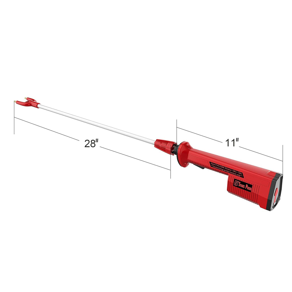 Rechargeable Electric Cattle Prod with 28in. Flexible Shaft D186