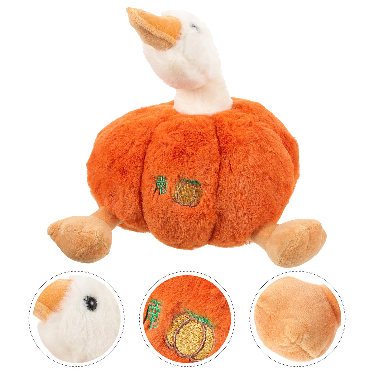 Plush Pumpkin Duck Stuffed Animal Doll P429091