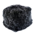 Black Snow Lamb Fur Pouf A218089