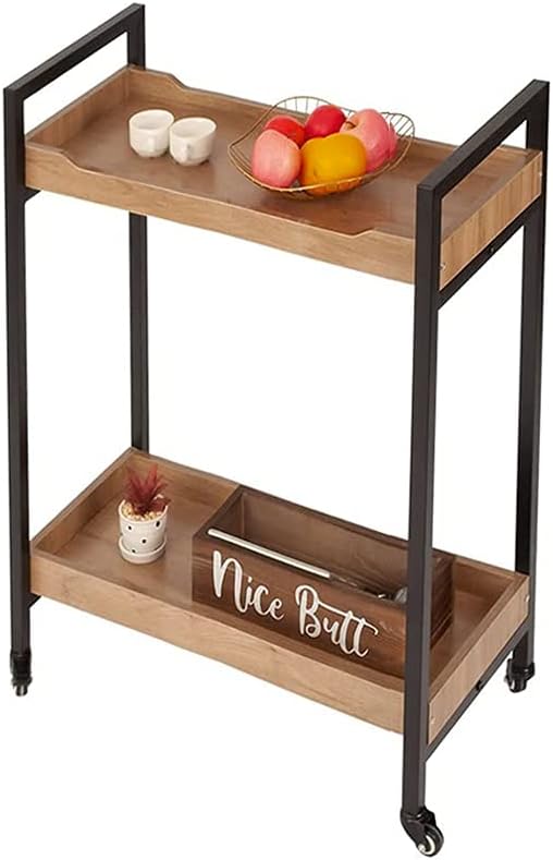 3-Tier Wood and Metal Storage Rack Shelf Unit J74096