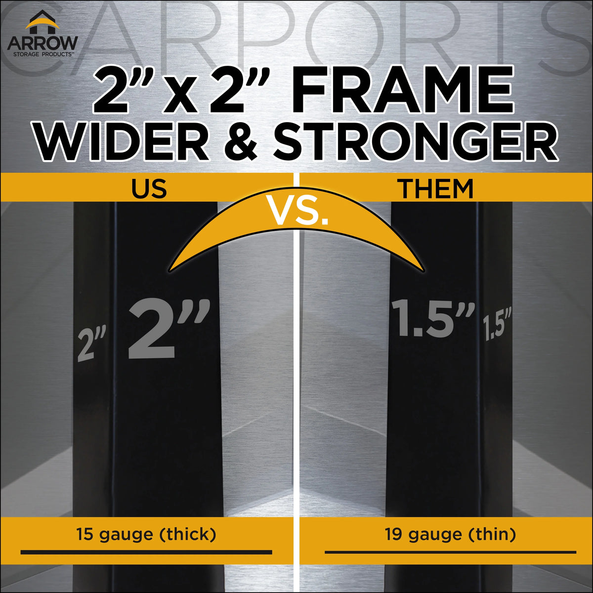 Galvanized Steel Carport Kit, 12' x 20' x 9' S1024