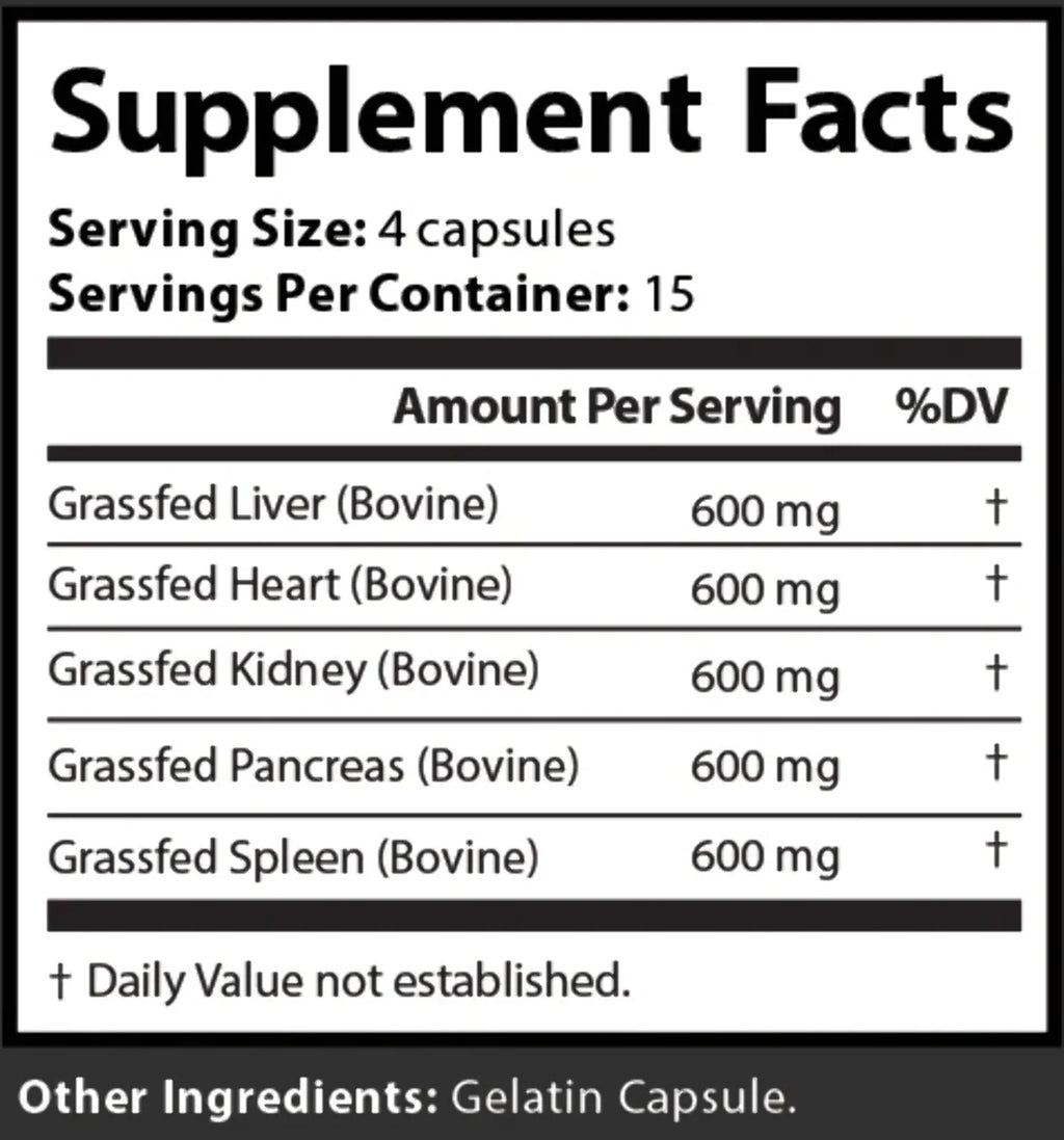 Grass Fed Beef Organ Complex I89807