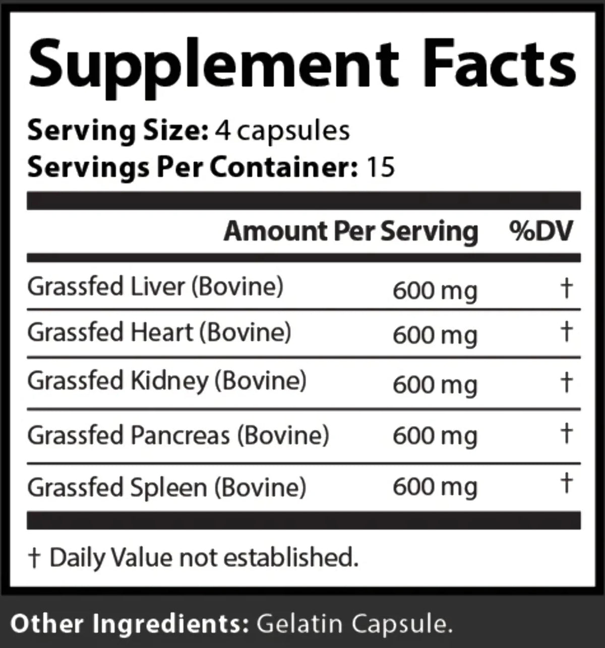 Grass Fed Beef Organ Complex I89807