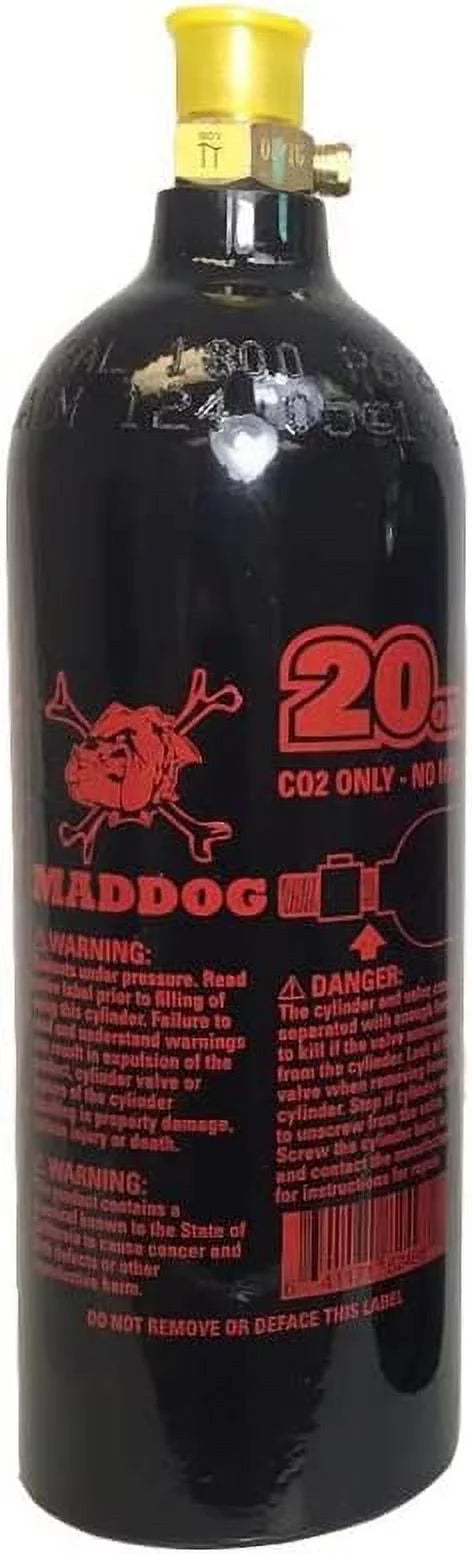 20 Oz CO2 Aluminum Paintball Tank Black K22838