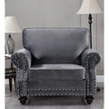 Grey Velvet Chair R379