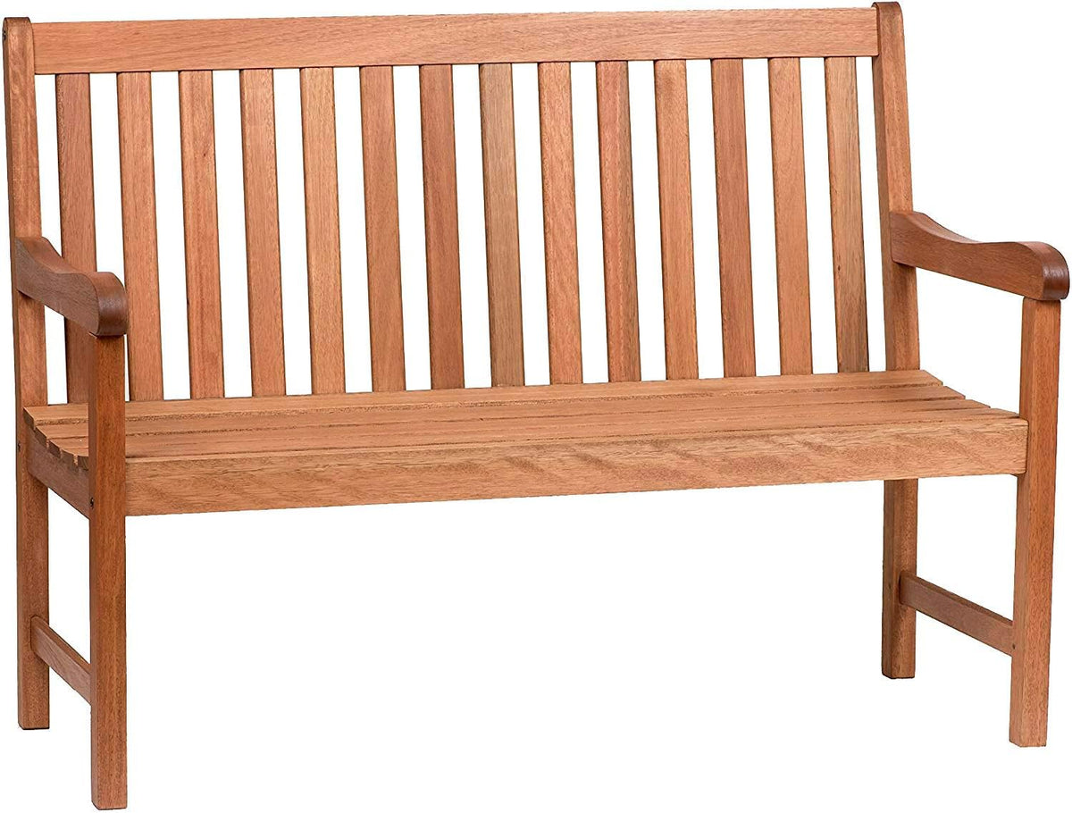 Light Brown Eucalyptus Wood Patio Bench T88568