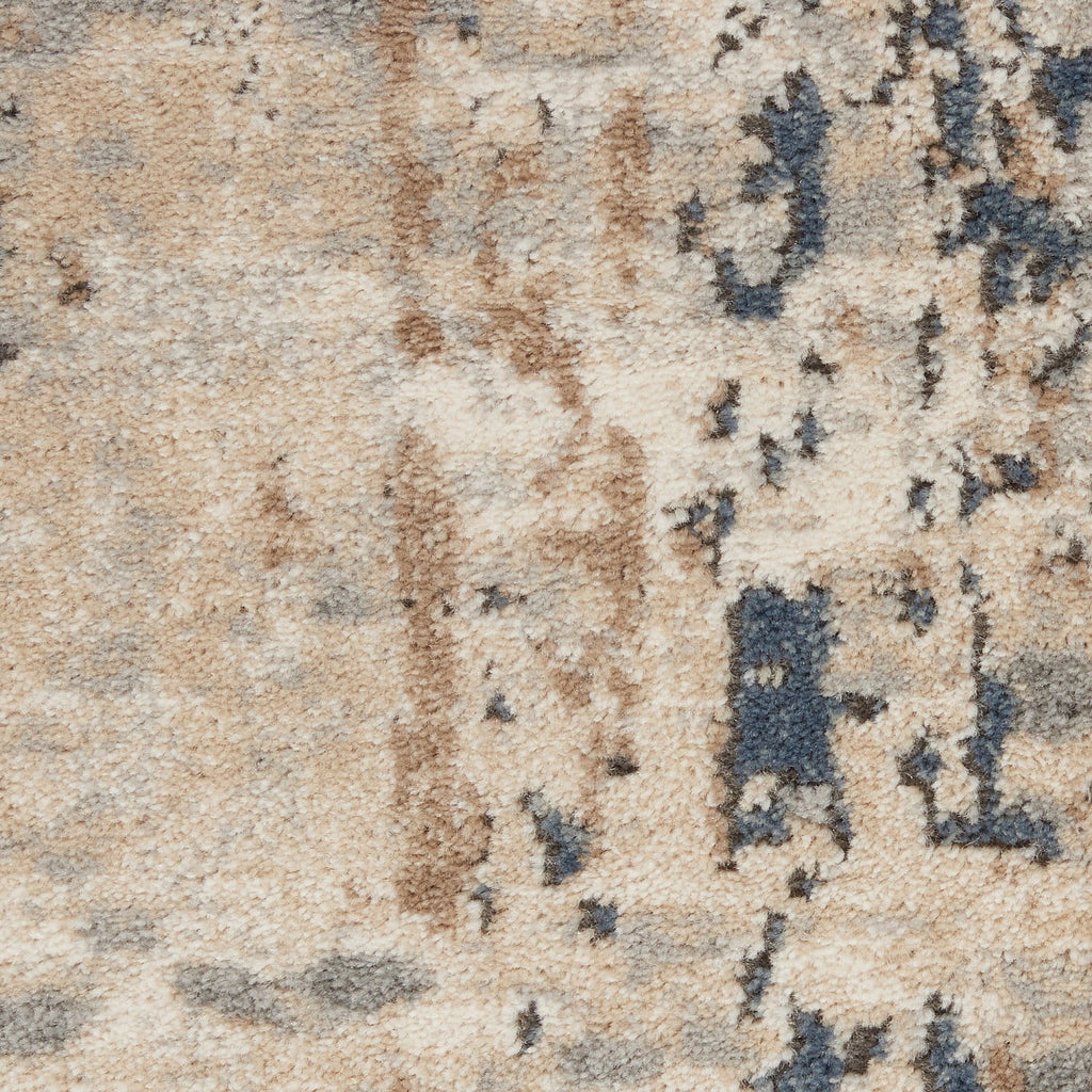 Beige/Grey 10' x 14' Abstract Distressed Area Rug M4752