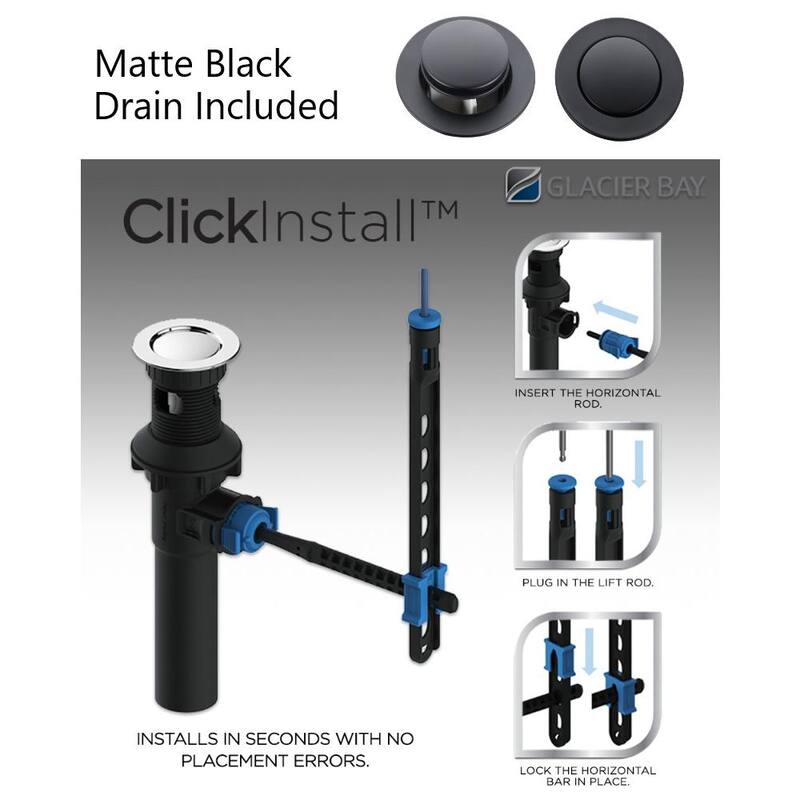 2-Handle High-Arc Bathroom Faucet in Matte Black D81978