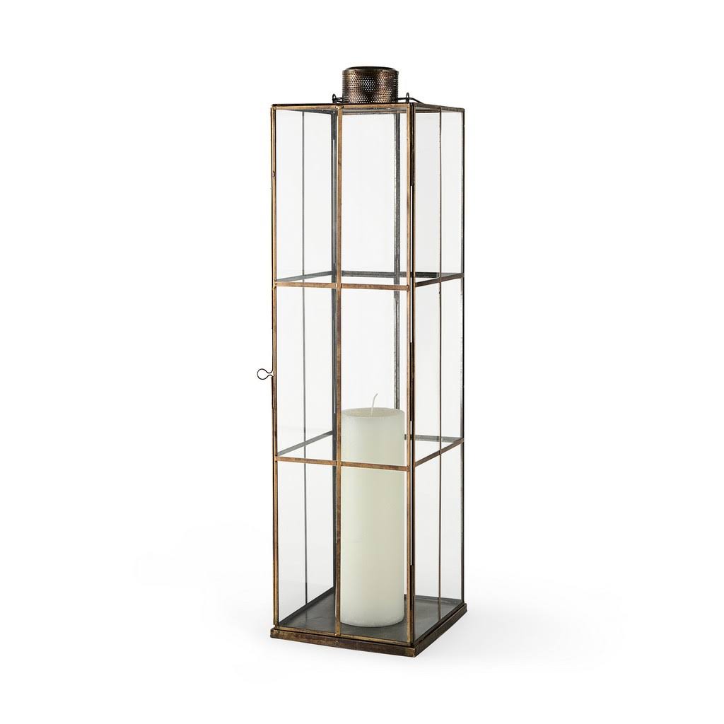 Gold Glass Lantern N613