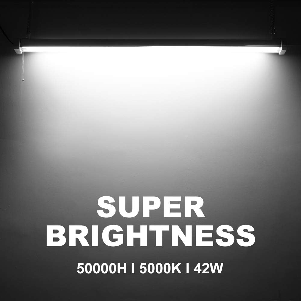10 Pack 4ft LED Shop Light, 48 Inch Linkable Integrated Fixture, 42W, 5000K B335885