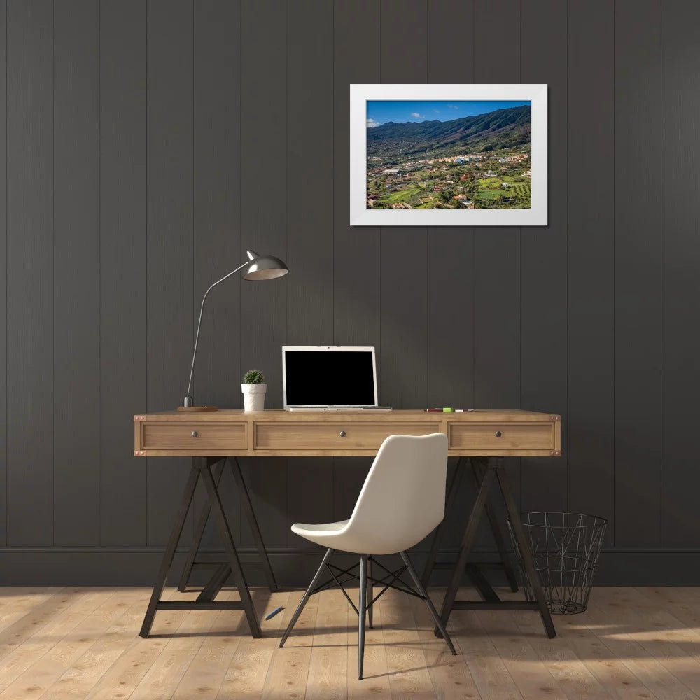 White Modern Wood Framed Art Print R52116