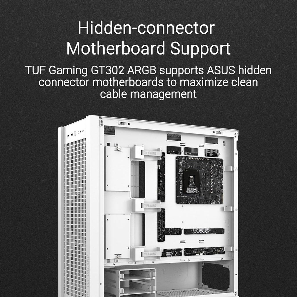 Black ATX Mid-Tower PC Case with Four 140 x 28 mm ARGB Fans and Interchangeable Tempered Glass or Mesh Side Panels A114169