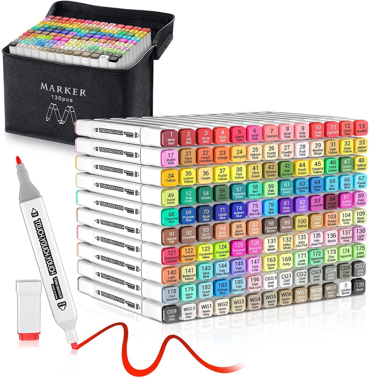130 Colors Double Tip Alcohol Art Marker Set P117