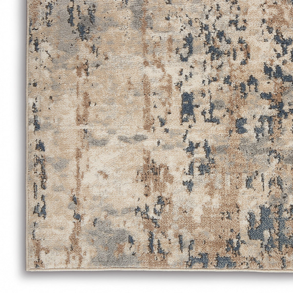 Beige/Grey 10' x 14' Abstract Distressed Area Rug M4752