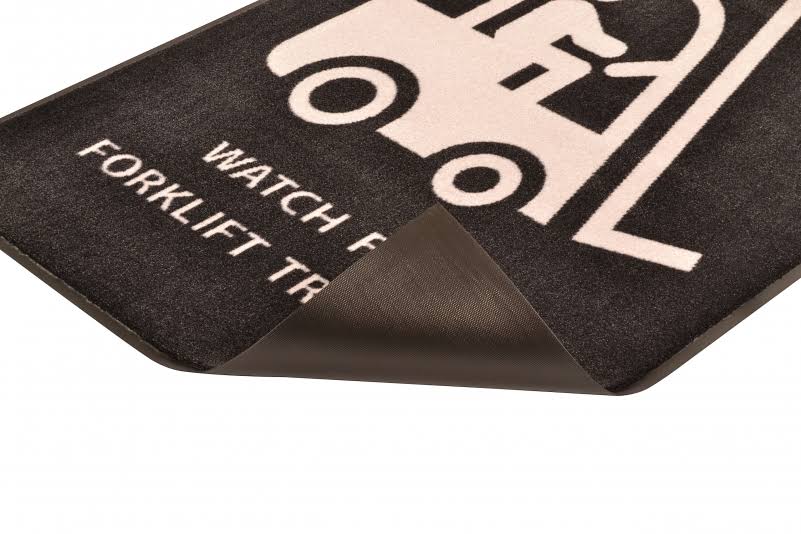 Safety Message Mat 3/8 x 22 Thick 3 x 5 Black Q4608
