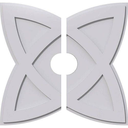 28 inchod x 5 inchid x 10 1/2 inchc x 1 inchp PVC Contemporary Ceiling Medallion, Two Piece J104247