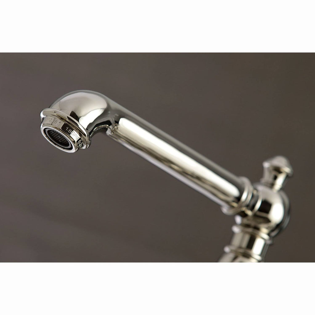 Brushed Nickel Bridge Kitchen Faucet with Sprayer D3606