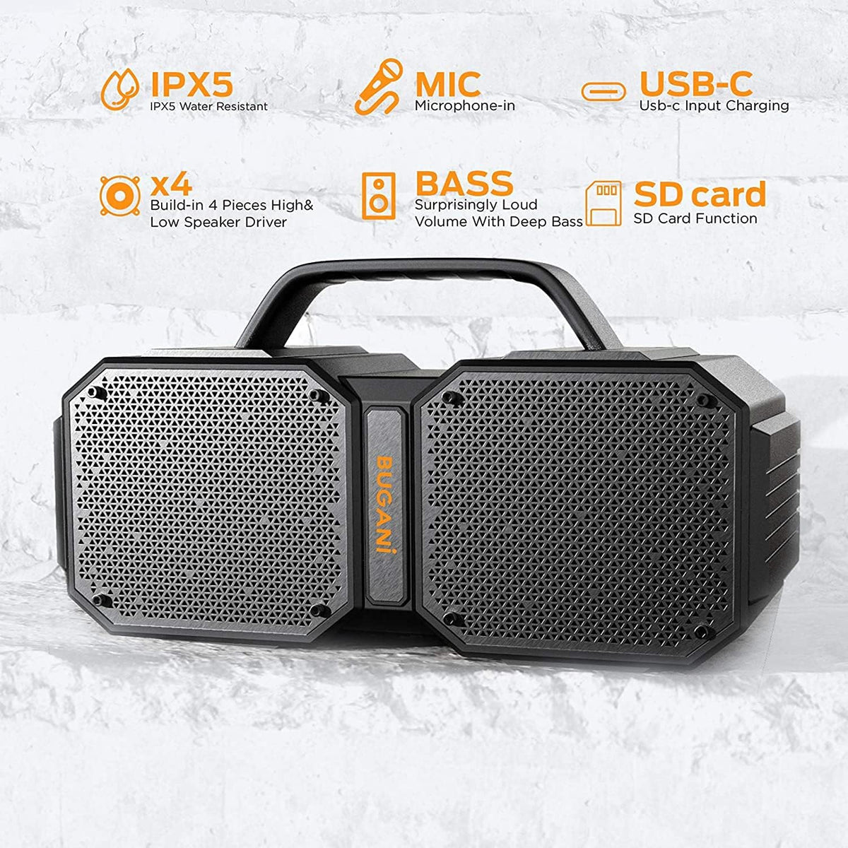 50W Portable Outdoor Bluetooth Speaker with Power Bank O60774