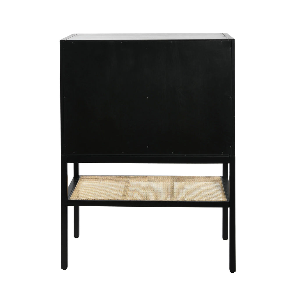 Pine Wood Cabinet with Rattan G1033