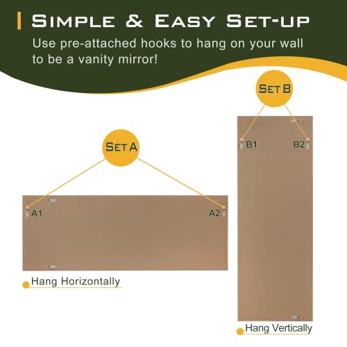 White Over-The-Door Full Length Mirror, 43x16 O214791