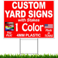 100 Pack Double Sided Plastic Yard Signs with Metal Stakes Y834222