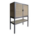 Pine Wood Cabinet with Rattan G1033