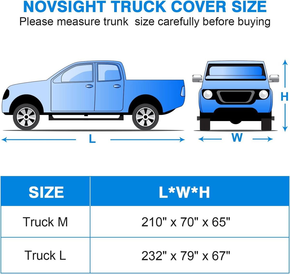 Truck Cover Waterproof PEVA Pack of 2 G6779