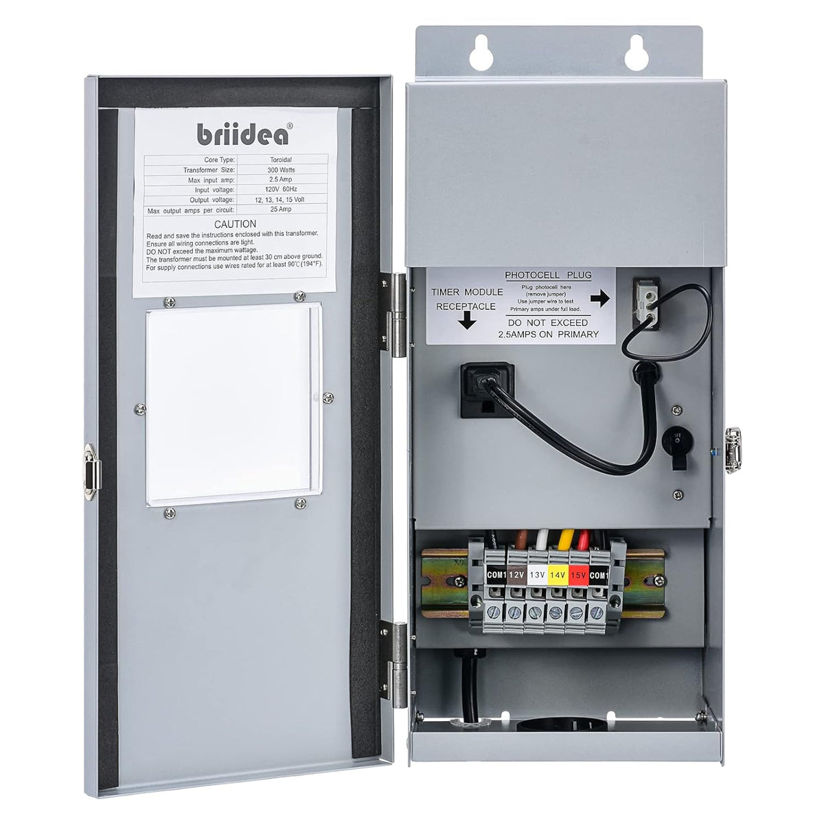 300W Multi-Tap Low Voltage Transformer for Landscape Lighting O89354