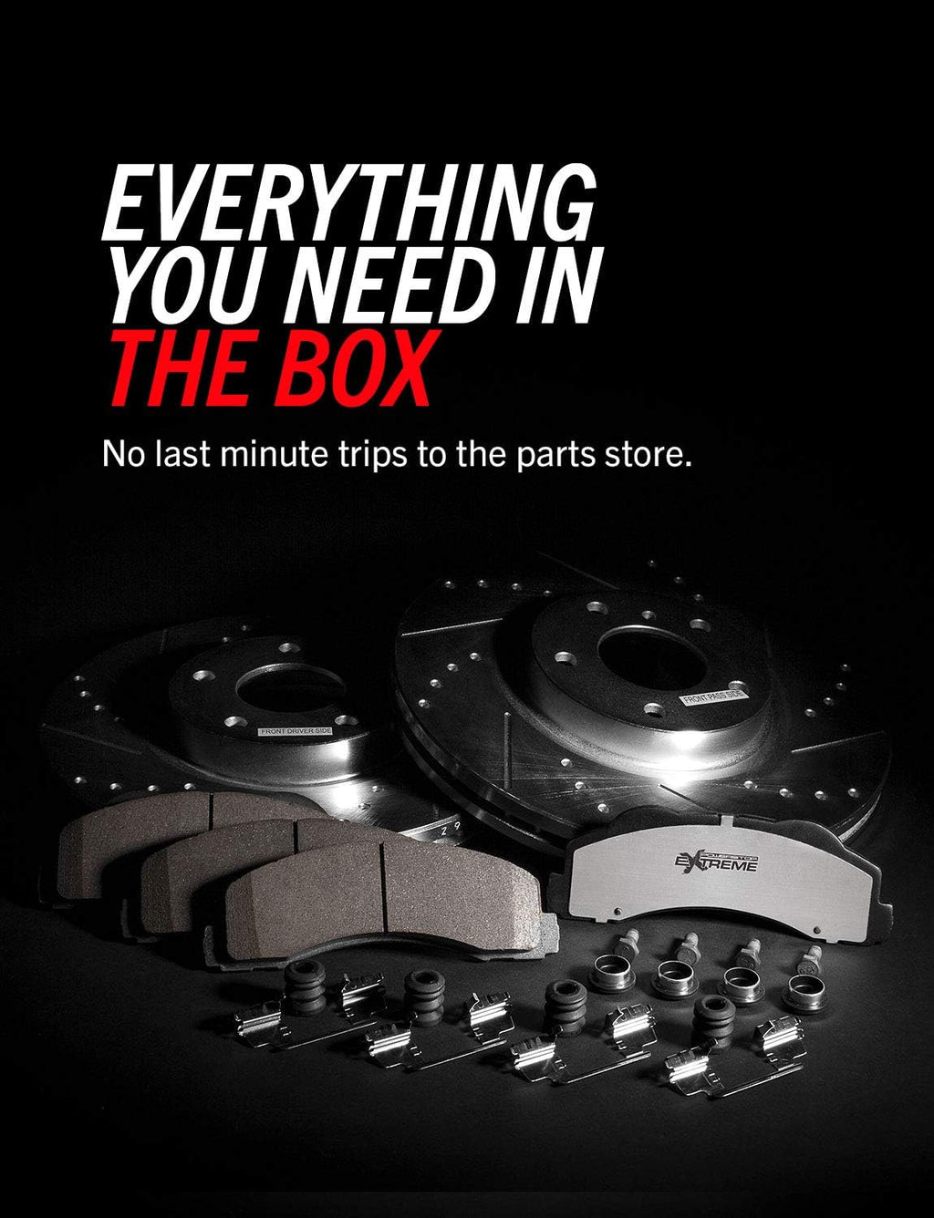 Front Z26 Carbon Fiber Brake Pads with Drilled & Slotted Brake Rotors Kit M2193