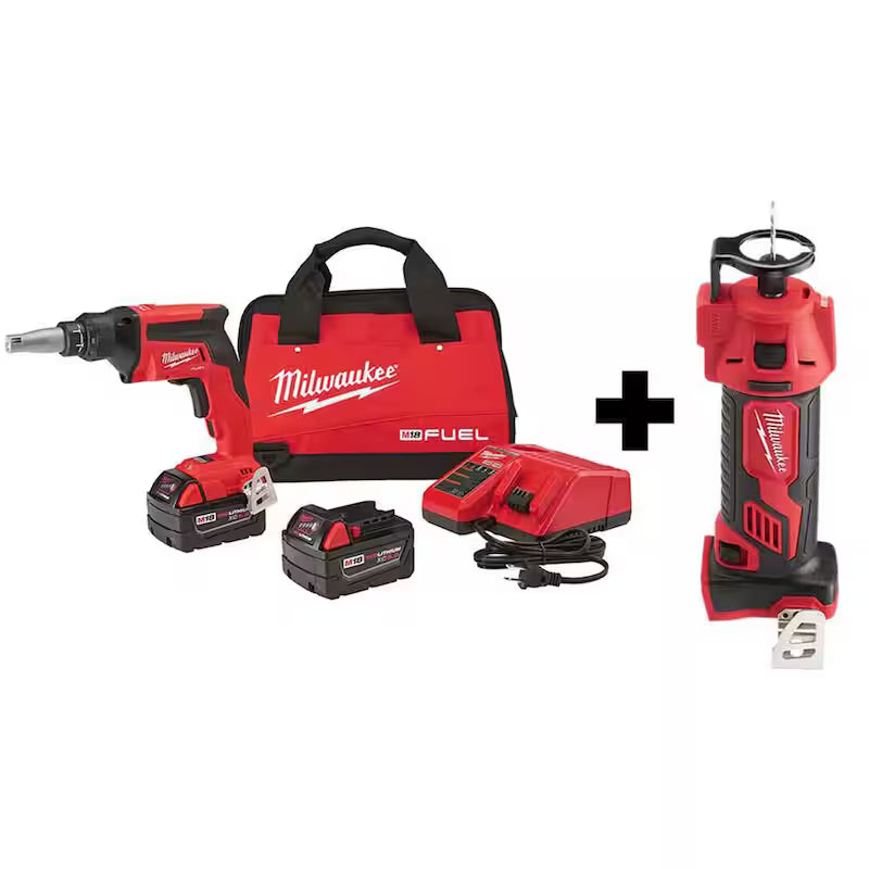 18V Lithium-Ion Brushless Cordless Drywall Screw Gun Kit with Cut Out Tool O760