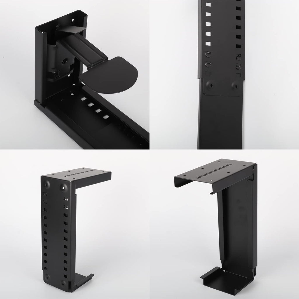 Adjustable Under Desk Mount PC Computer Case Holder Pack of 2 U999