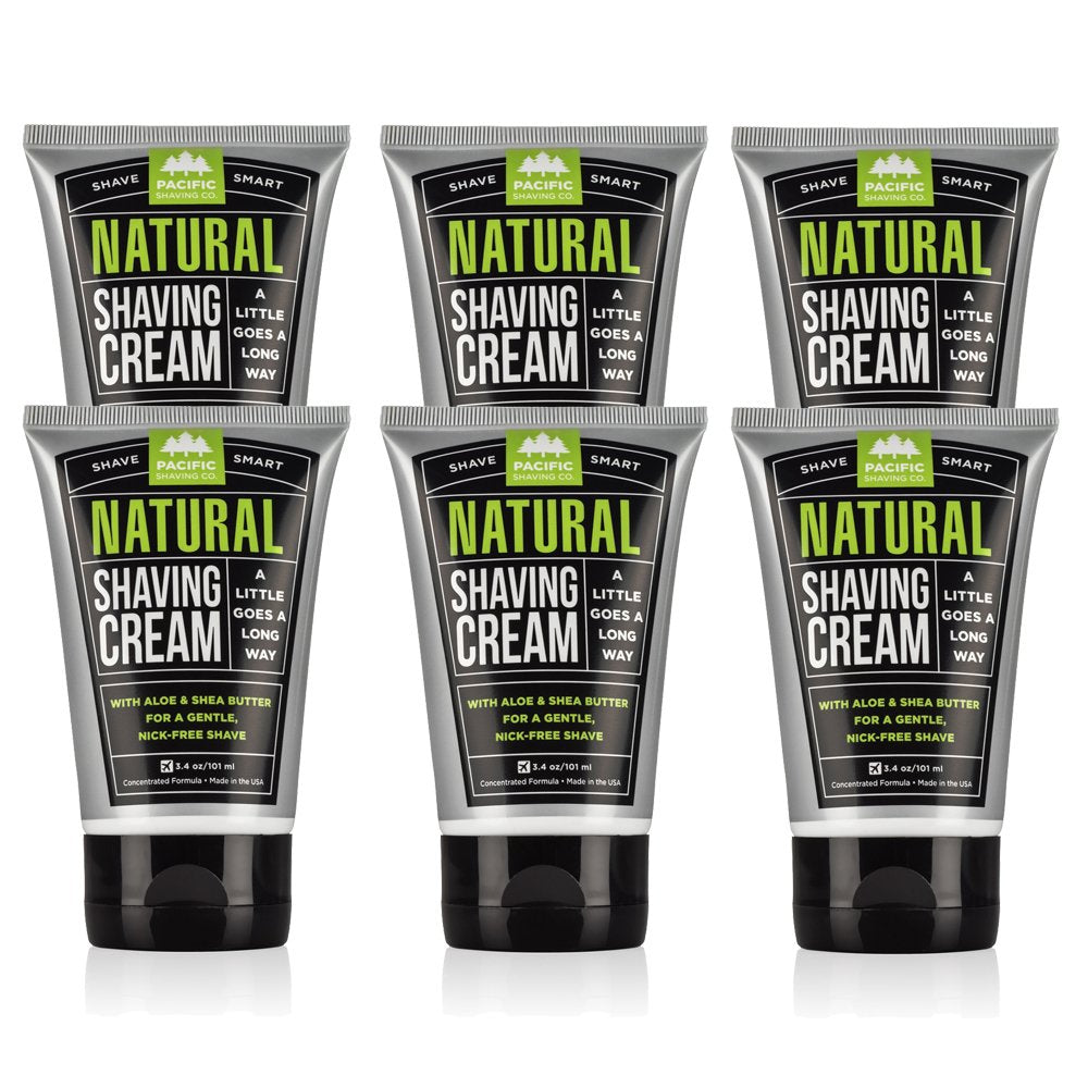 All Natural Shaving Cream, 3.4 oz (Pack of 12) Q8129