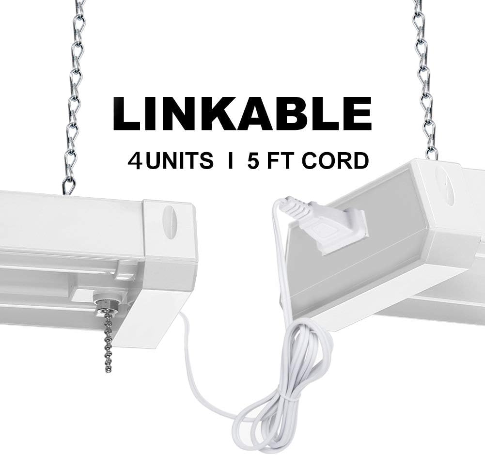 10 Pack 4ft LED Shop Light, 48 Inch Linkable Integrated Fixture, 42W, 5000K B335885
