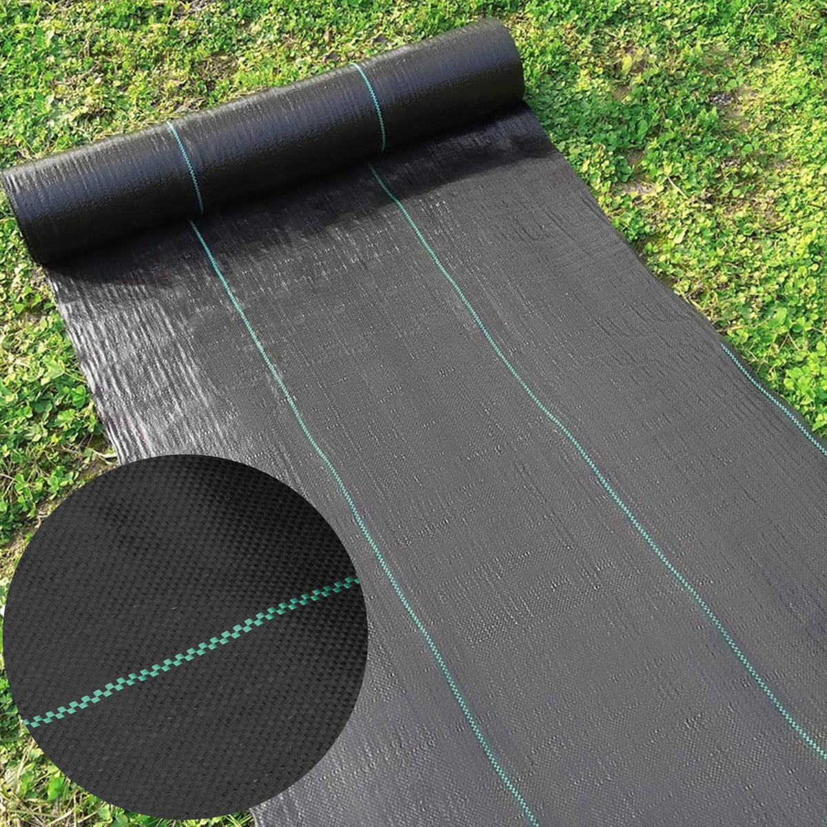6.5x300ft Woven Weed Barrier Landscape Ground Cover I18879