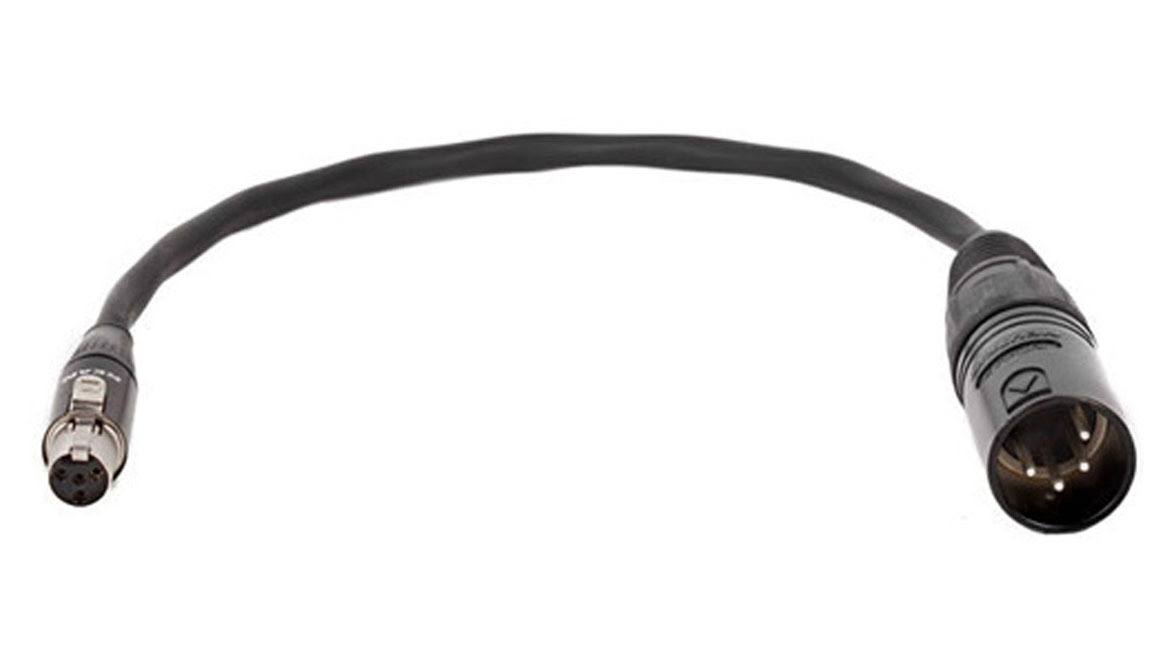8x22 Mini 4-Pin XLR to Full 4-Pin XLR Cable N395