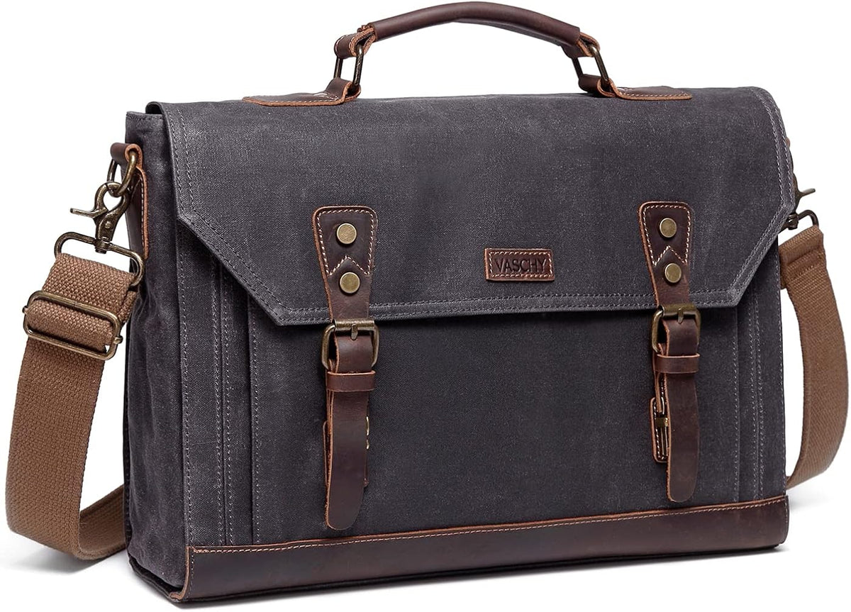 Vintage Canvas Leather Messenger Bag P443439